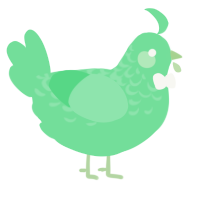 A spring chicken with a half-lace pattern