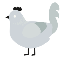 (unnamed), a mist and silver chicken with a neck-speckle pattern
