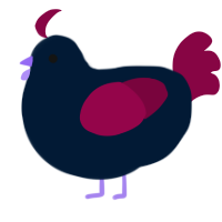 A tumblr and maroon chicken