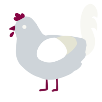 Cloud Flair, a mist and white chicken