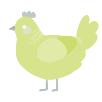 A lemon chicken with a neck-band pattern