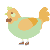 Lemon n Lime, a gluppy and honey chicken with a head pattern