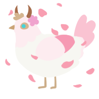 A white and rose chicken with a head pattern