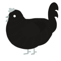A sable chicken with a bar pattern