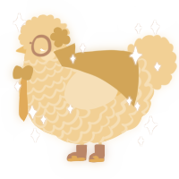 Cornbread, a honey chicken with a lace pattern