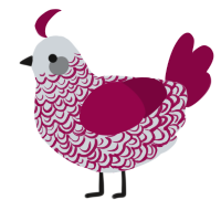 Bad At Stuff, a mist and maroon chicken with a double-lace pattern