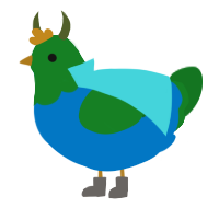 Zombie, a sapphire and leaf chicken with a head pattern