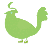N, a grass chicken with a speckle pattern