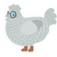 A silver chicken with a lace pattern