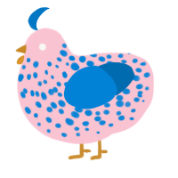 (unnamed), a rose and sapphire chicken with a speckle pattern