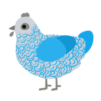 (unnamed), a mist and sky chicken with a double-lace pattern