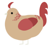 (unnamed), a beige and red chicken with a neck-band pattern