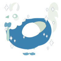 A sapphire and gluppy chicken with a head pattern