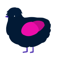Blip, a tumblr and fuchsia chicken