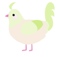(unnamed), a cream and apple chicken with a head pattern