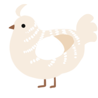 Coconut milk, a cream chicken with a half-bar pattern