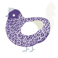 (unnamed), a overcast and white chicken with a double-lace pattern