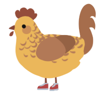 A honey and brown chicken with a half-lace pattern