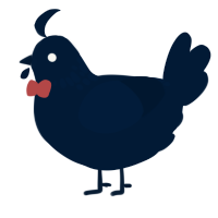 House, a tumblr chicken with a neck-speckle pattern