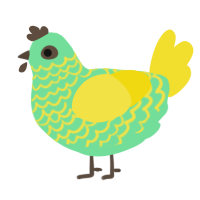 That Sink, a spring and yellow chicken with a lace pattern