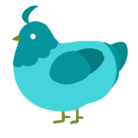 (unnamed), a aqua and teal chicken with a head pattern