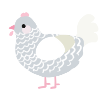 (unnamed), a mist and white chicken with a lace pattern