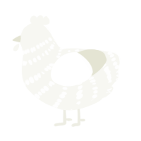 (unnamed), a white chicken with a bar pattern