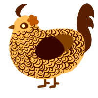 un-grateful creature, a grey and silver chicken with a double-lace pattern