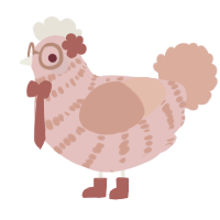 A viridian and turquoise chicken with a bar pattern