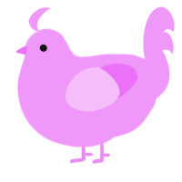 A lavender chicken