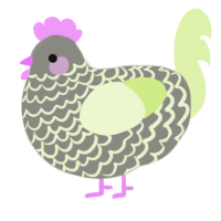 (unnamed), a ash and apple chicken with a lace pattern