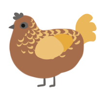 caramel, a brown and honey chicken with a half-lace pattern