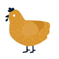 (unnamed), a orange chicken with a speckle pattern