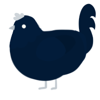 A tumblr chicken with a head pattern
