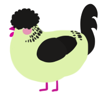A apple and sable chicken with a neck-band pattern