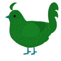 Algae, a leaf chicken with a lace pattern