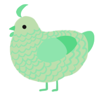 A gluppy and spring chicken with a lace pattern