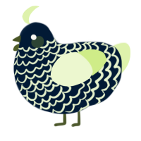 A tumblr and apple chicken with a lace pattern