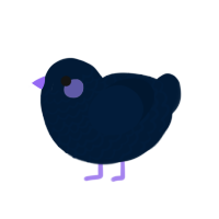 Blue, a tumblr chicken with a lace pattern