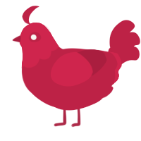(unnamed), a crimson chicken with a head pattern