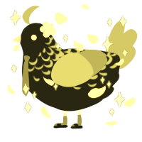 Stars and Flowers, a sable and ash chicken with a half-lace pattern