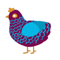 (unnamed), a wine and cerulean chicken with a lace pattern
