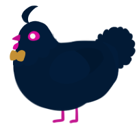 A tumblr chicken with a head pattern