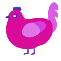 A fuchsia and orchid chicken