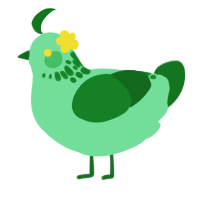 A spring and leaf chicken with a neck-speckle pattern