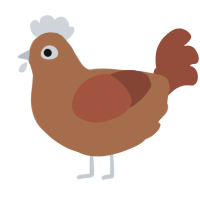 A brown and russet chicken