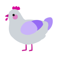 A mist and lilac chicken