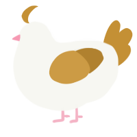 A white and gold chicken