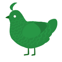 A viridian chicken with a lace pattern
