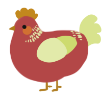 LC Citra 3 -1 1, a red and lemon chicken with a neck-band pattern
